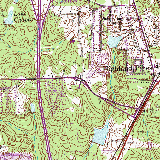 Topographic Map of Double Churches Park, GA