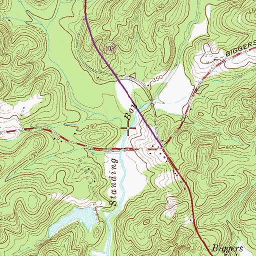Topographic Map of Douglas Creek, GA
