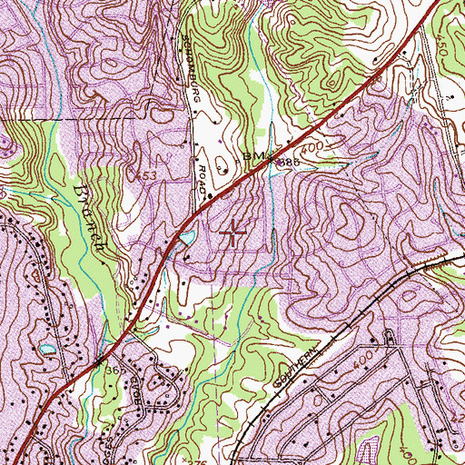 Topographic Map of Dover Hills, GA