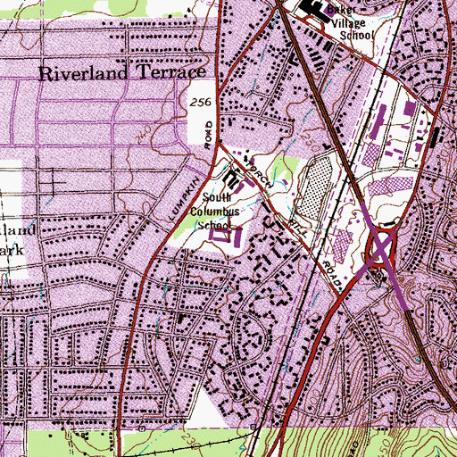 Topographic Map of Eddy Junior High School, GA