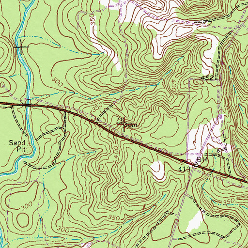 Topographic Map of Emmaus Church (historical), GA