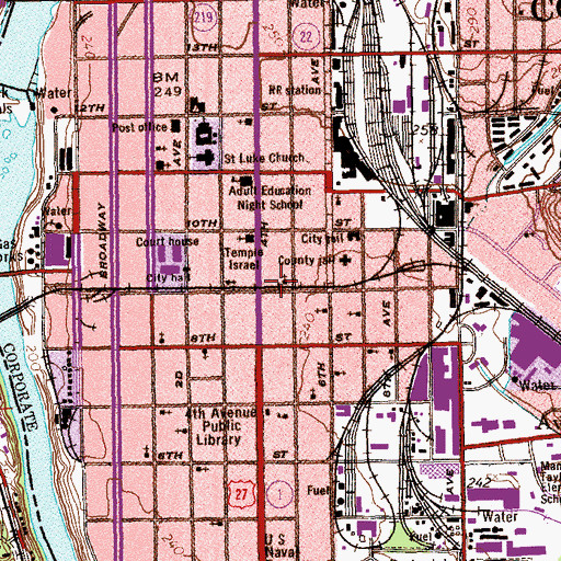 Topographic Map of First African Baptist Church, GA