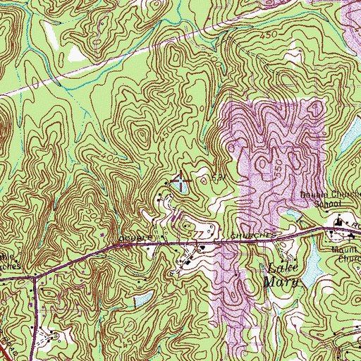 Topographic Map of Lake Forest, GA