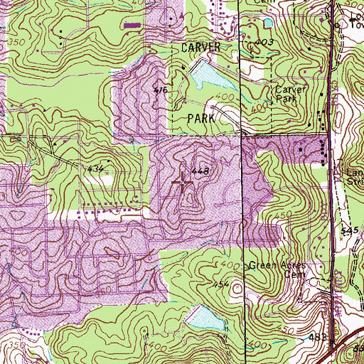 Topographic Map of Forest Park, GA