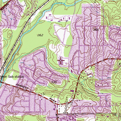 Topographic Map of Fort Junior High School, GA