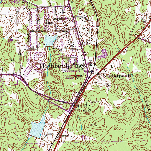 Topographic Map of Fortson Terrace, GA