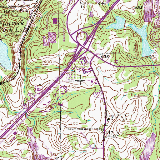 Topographic Map of Foxrun, GA