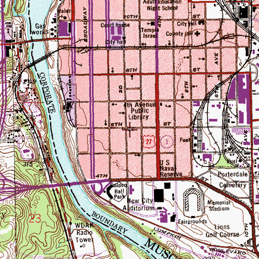 Topographic Map of Greater Saint Mark African Methodist Episcopal Church, GA