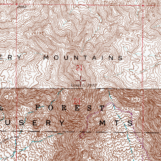 Topographic Map of Usery Mountains, AZ