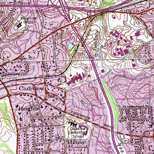 Topographic Map of Hardaway High School, GA