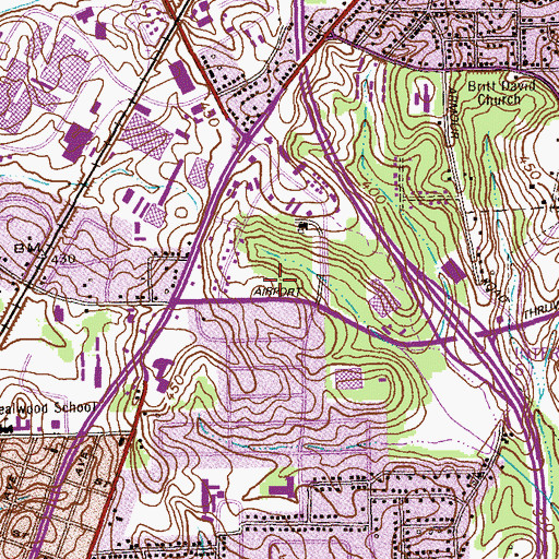 Topographic Map of Harmony Plaza Shopping Center, GA