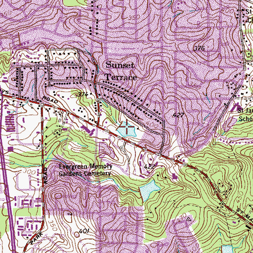 Topographic Map of Head Lake, GA