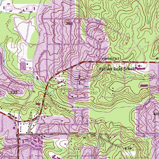 Topographic Map of Holiday Park, GA