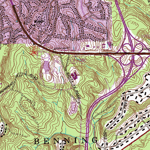 Topographic Map of Frank Lloyd Elementary School, GA