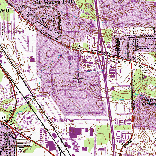 Topographic Map of Holly Hills, GA
