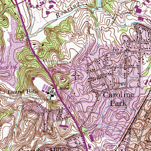 Topographic Map of Innsbrook, GA
