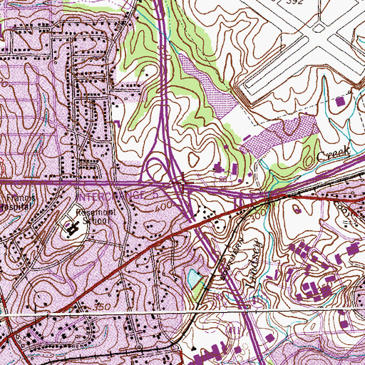 Topographic Map of Interchange 5, GA
