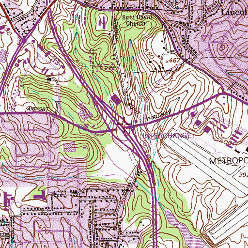 Topographic Map of Interchange 6, GA