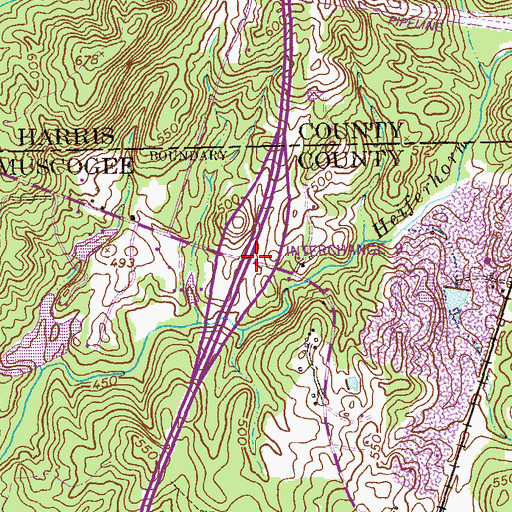 Topographic Map of Interchange 9, GA