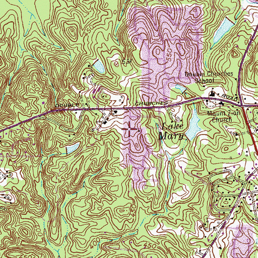 Topographic Map of Kirkwood, GA