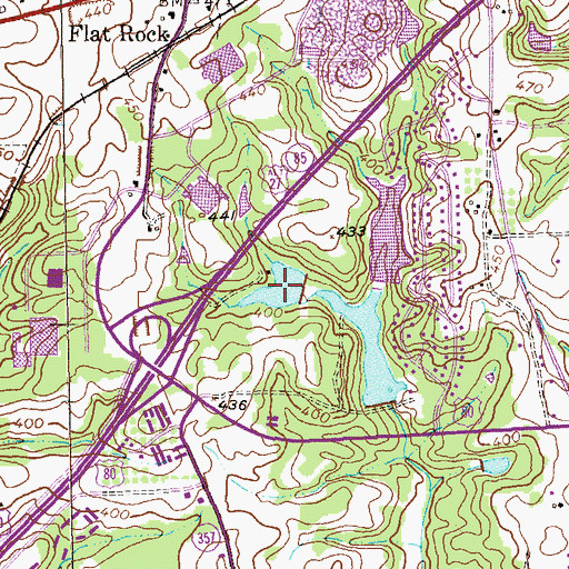 Topographic Map of Kitten Lake, GA