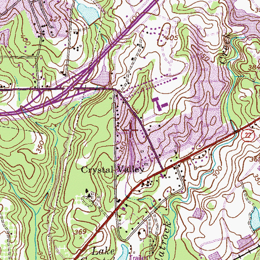 Topographic Map of Lakeshore, GA