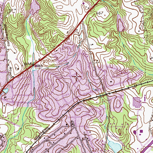 Topographic Map of Leesburg, GA
