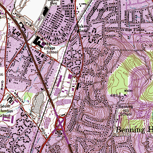 Topographic Map of Levy, GA