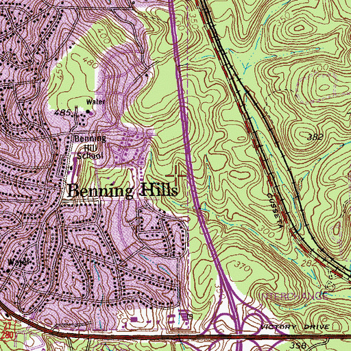 Topographic Map of Lindsey Park, GA