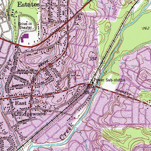 Topographic Map of Magnolia Grove, GA