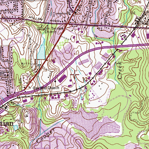 Topographic Map of Milgen Industrial Park, GA