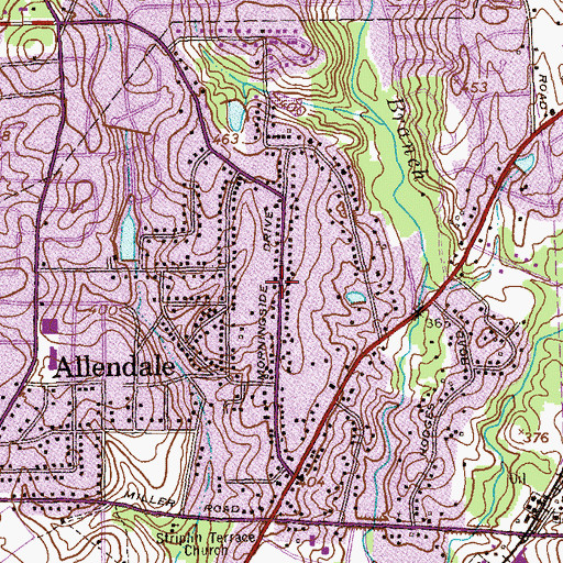 Topographic Map of Morningside, GA