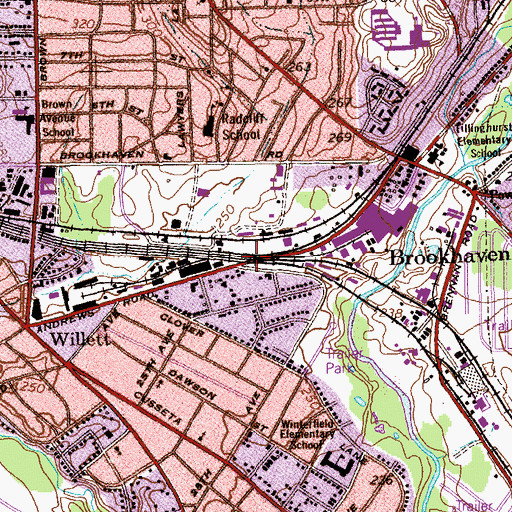 Topographic Map of Muscogee, GA