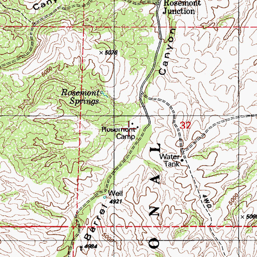 Topographic Map of V R Camp, AZ