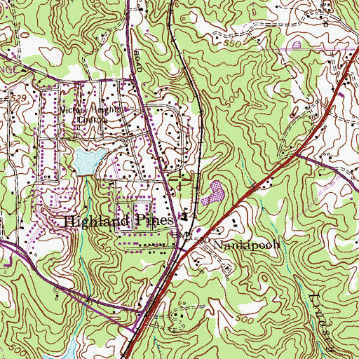 Topographic Map of North Columbus Industrial Park, GA