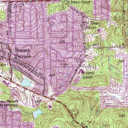 Topographic Map of Northstar, GA