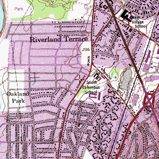 Topographic Map of Oakland Park Shopping Center, GA