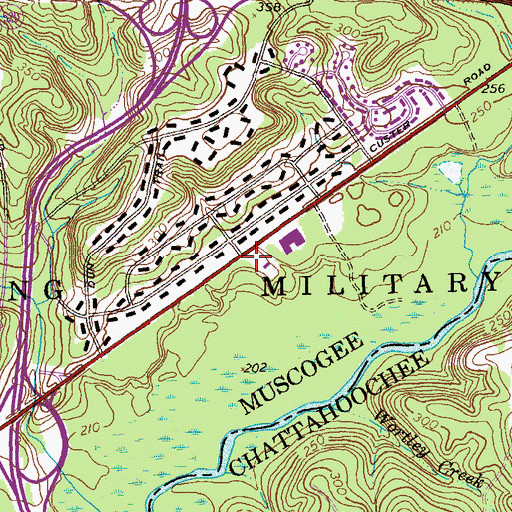 Topographic Map of Morris R McBride Elementary School, GA