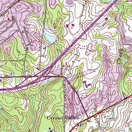 Topographic Map of Old Town Mini Shopping Center, GA