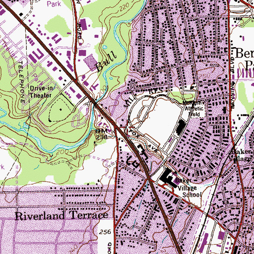 Topographic Map of Our Lady of Lourdes School, GA