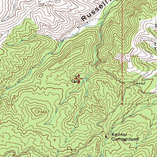 Topographic Map of VF Tank, AZ