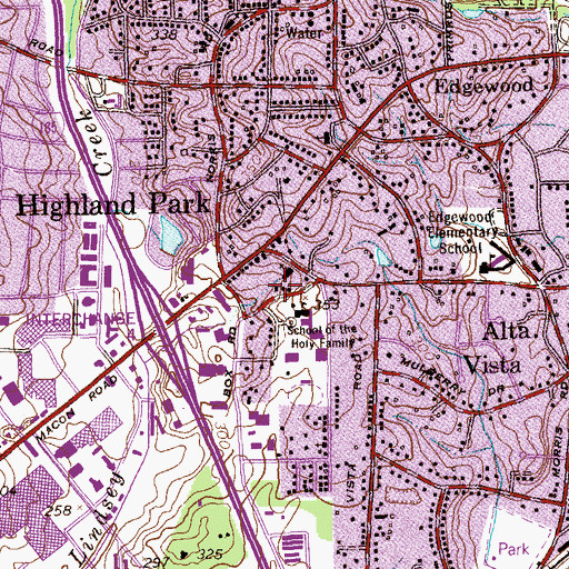 Topographic Map of Saint Ann School, GA