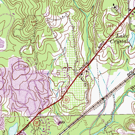 Topographic Map of Sears Woods, GA