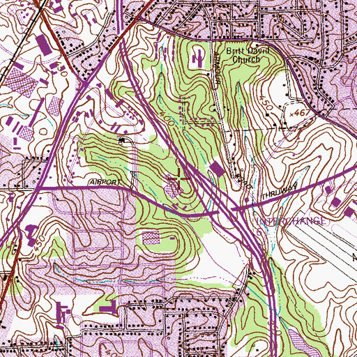 Topographic Map of Simon Terrace Shopping Center, GA