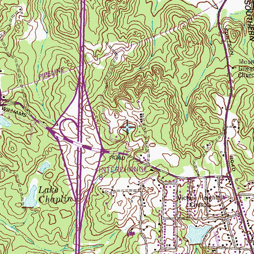Topographic Map of Stevens Lake, GA