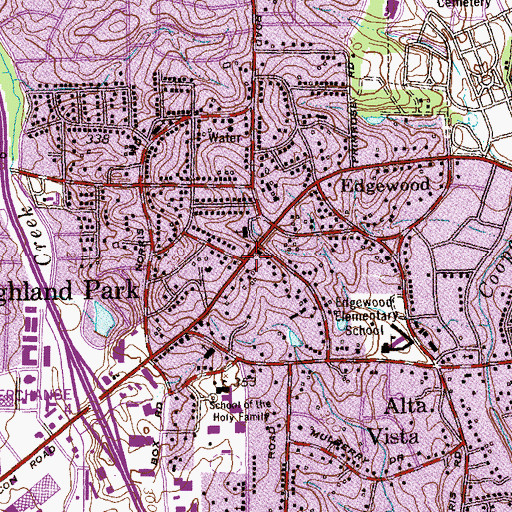 Topographic Map of The Market Place Shopping Center, GA