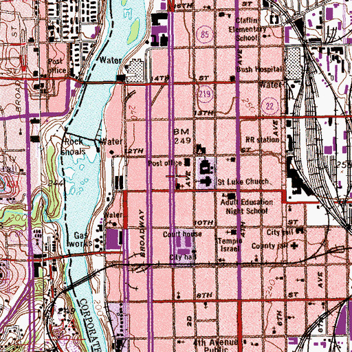 Topographic Map of Trinity Episcopal Church, GA