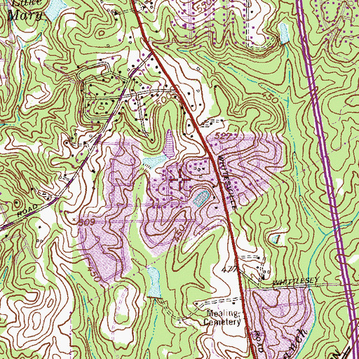 Topographic Map of Tulakes, GA