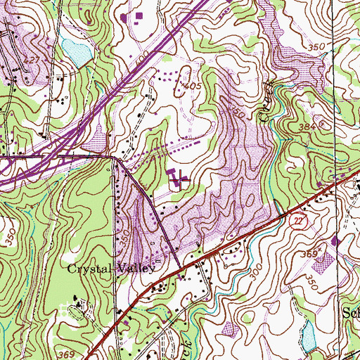 Topographic Map of Waddell Elementary School, GA