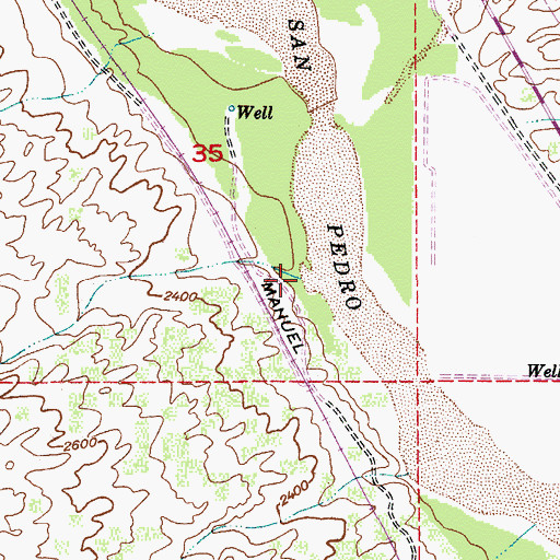 Topographic Map of Cronley Wash, AZ